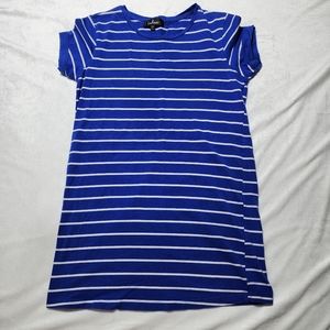 COPY - Lulus Cafe Society Royal Blue Striped Shirt Dress